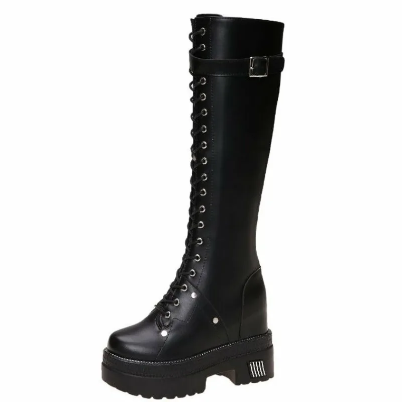 Knee High Boots Women - Sepatu Bot Setinggi Lutut Platform Wanita