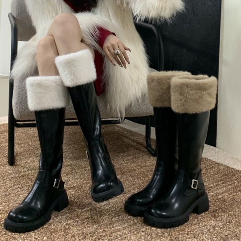 Knee High Boots Women - Sepatu bot setinggi lutut wanita, dengan