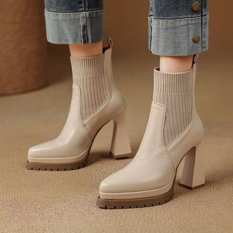 Sock Boot Women - Sepatu Bot Kaus Kaki Elastis Model