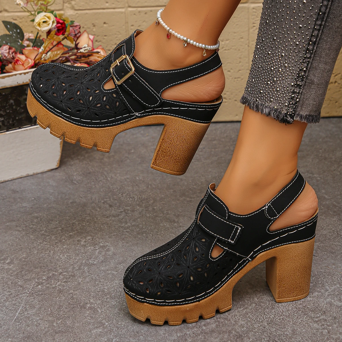Women'S Shoes Quality - Sandal Wanita Ukuran Besar Hak Tebal
