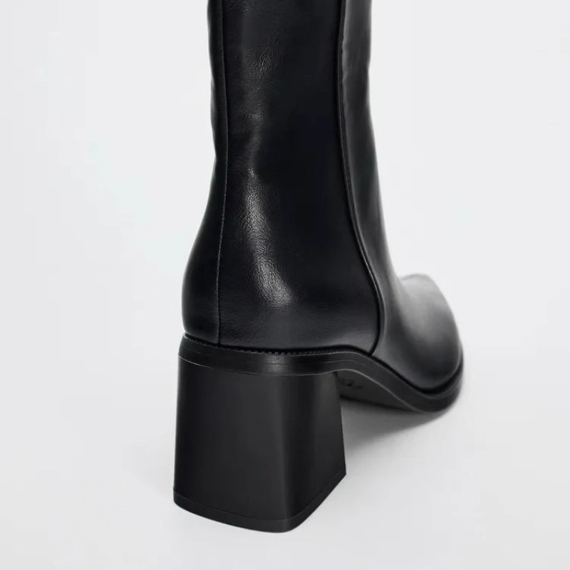 Sepatu Boots Chelsea Kulit Lem - Sock Boot Women ulasan dan harga
