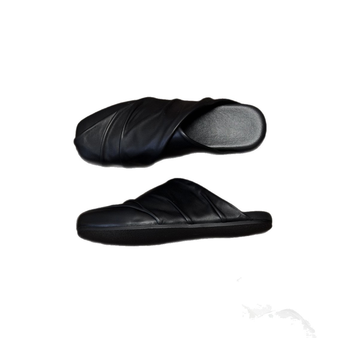 Sepatu Kulit Hitam Model Vinta - Mule Slip On ulasan dan harga