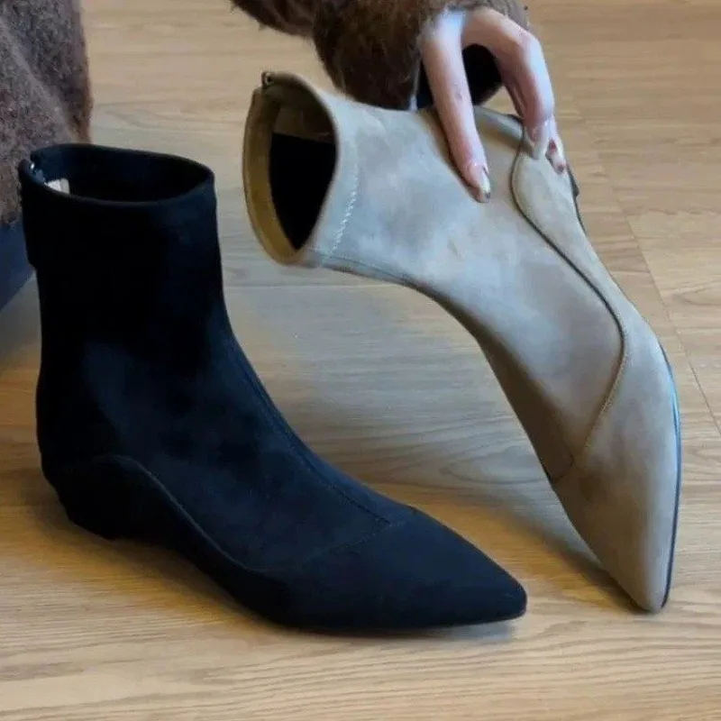 Sepatu Bot Warna Nude dengan U - Sock Boot Women ulasan dan harga