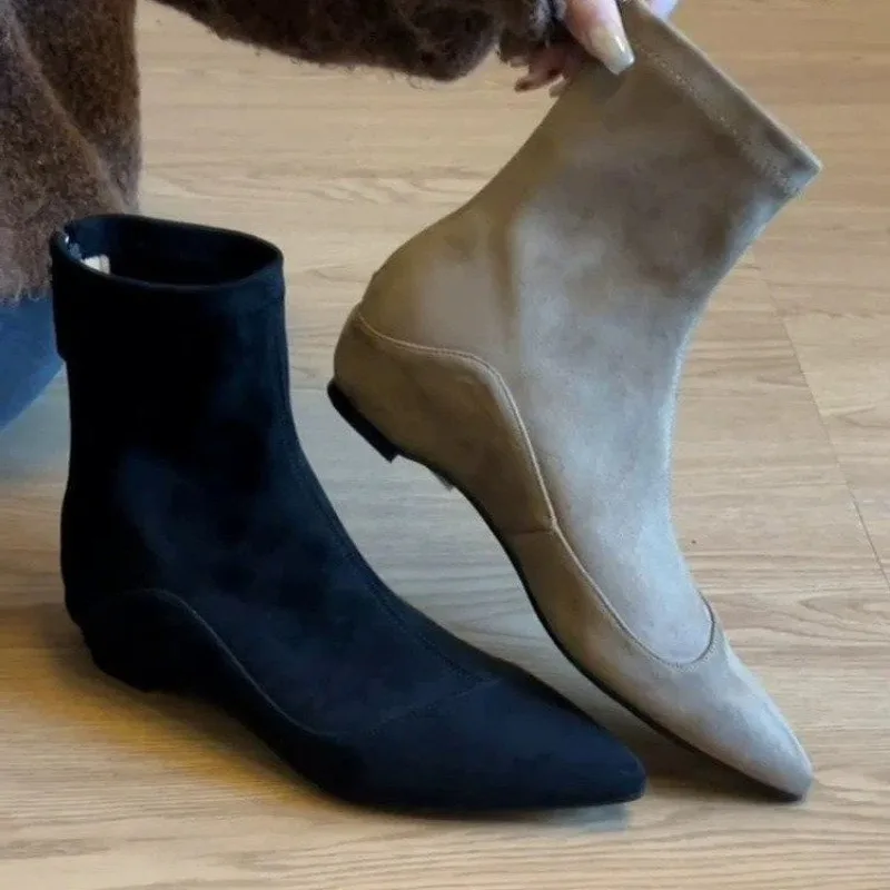 Sepatu Bot Warna Nude dengan U - Sock Boot Women ulasan dan harga