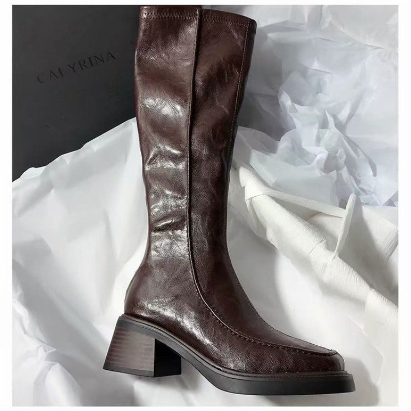 Sepatu Bot Panjang Berujung Bu - Knee High Boots Women ulasan dan harga