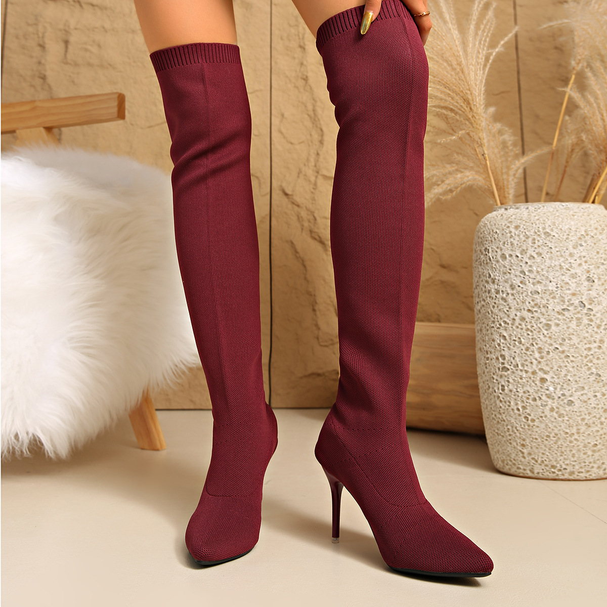 Sepatu Bot Setinggi Lutut, Sep - Sock Boot Women ulasan dan harga