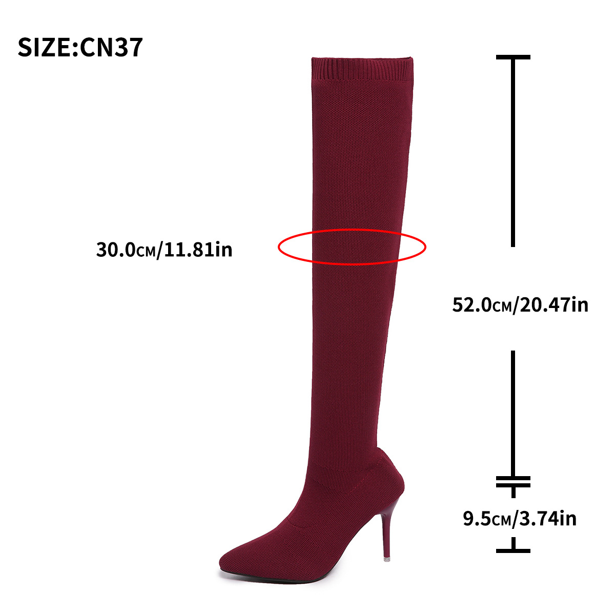 Sepatu Bot Setinggi Lutut, Sep - Sock Boot Women ulasan dan harga